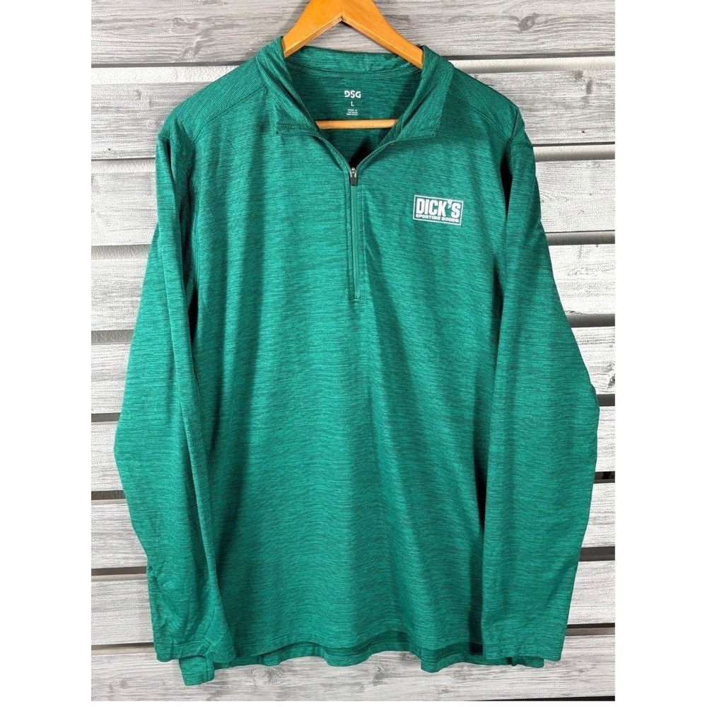DSG Dick's Sporting Goods Womens XL Green Long Sleeve Uniform Shirt Employee